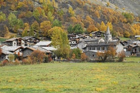 photo of the heights of the Vercors, the marly hills and the valley Val de Drome at Saint Jean De Maurienne in French countryside.