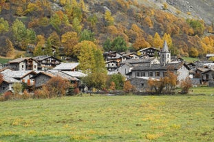 photo of the heights of the Vercors, the marly hills and the valley Val de Drome at Saint Jean De Maurienne in French countryside.