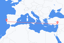 리스본 출발, 아다나 도착 항공편