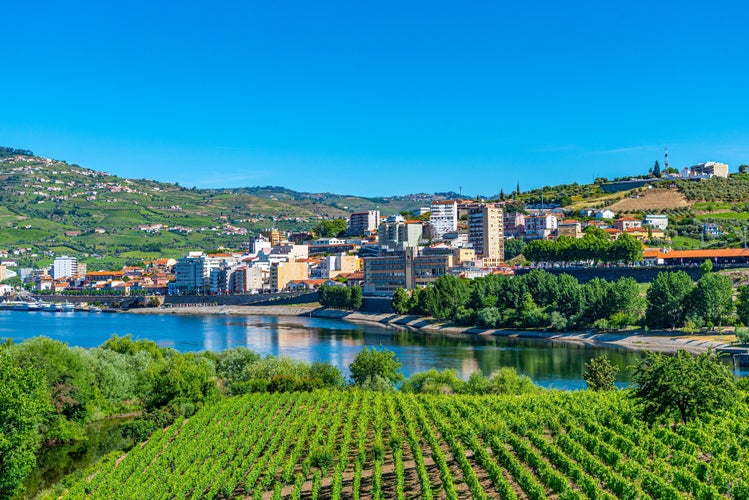 Photo of Peso da Regua town at the douro valley in Portugal.