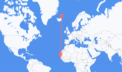 Vuelos de Banjul a Egilsstaðir