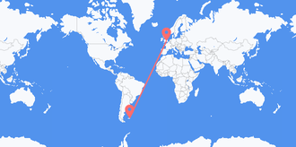 Авиаперелеты с Фолклендских островов (Мальвинские острова) в Соединенное Королевство