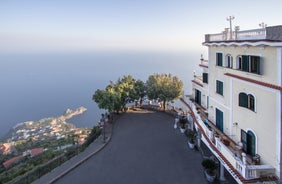 photo of beautiful view of Vietri sul Mare, the first town on the Amalfi Coast, with the Gulf of Salerno, province of Salerno, Campania, southern Italy.