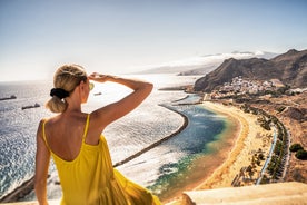 Photo of aerial view of beautiful landscape with Santa Cruz, capital of Tenerife, Canary island, Spain.