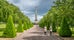 Path leading to Nelson's Monument in Glasgow Green, Scotland.