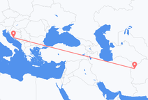 Vuelos de Herāt, Afganistán a Split, Croacia
