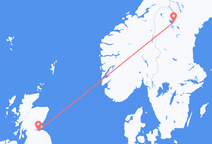 Vluchten van Edinburgh naar Östersund