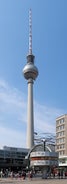 Berlin cityscape with Berlin cathedral and Television tower, Germany.