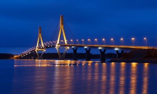 Photo of the Replot (Raippaluoto) bridge is the longest bridge in Korsholm, Finland.