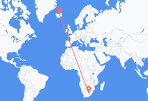 Loty z Bloemfontein, Republika Południowej Afryki do Akureyri, Islandia