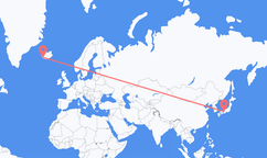 Flights from Osaka to Reykjavík