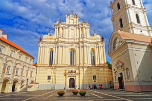 Aerial view of Vilnius old city.