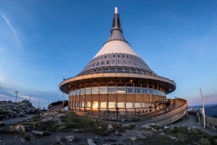 Ještěd tower in Jizerske mountains (czech republic) Liberec