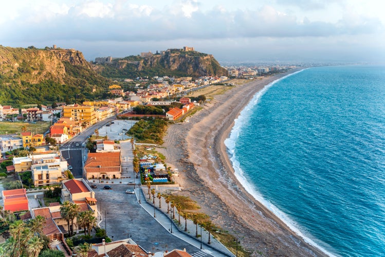 Photo of the West beach of Milazzo, Sicily, Italy.