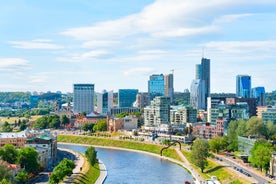 Aerial view of Vilnius old city.