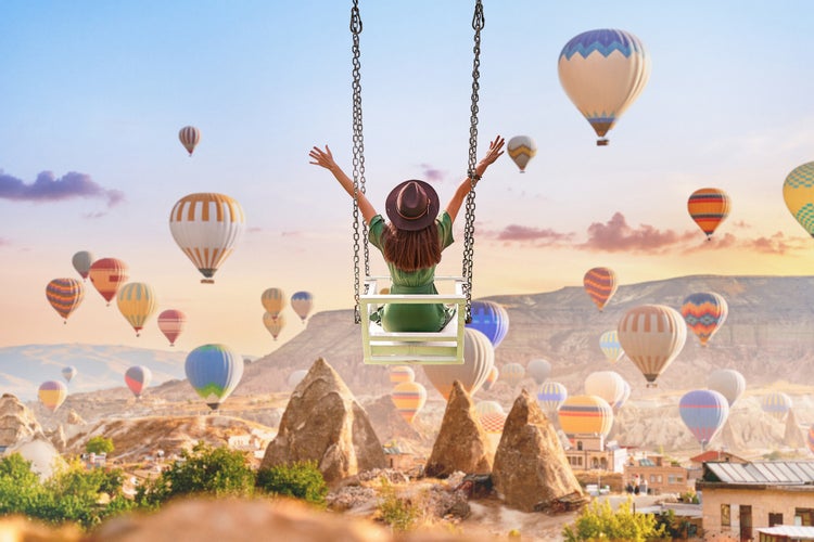 Photo of happy moment life in beautiful destination in Goreme, Nevsehir