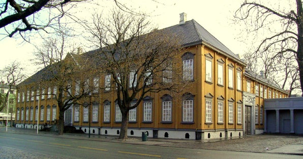 Stiftsgarden mansion in the center of Trondheim, Norway.