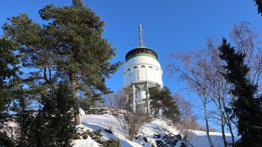 An observation tower in Mikkeli , Finland.