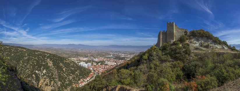 Strumica, Macedonia - panorama with the fortress