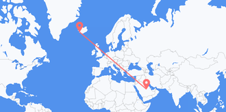 Saudi Arabia to Iceland