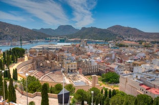 Granada, Andalusia,Spain Europe - Panoramic view of Alhambra.