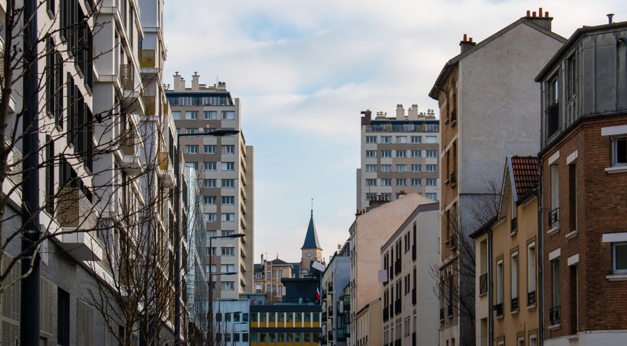 photo of view of View of Issy-les-Moulineaux near Paris in France.