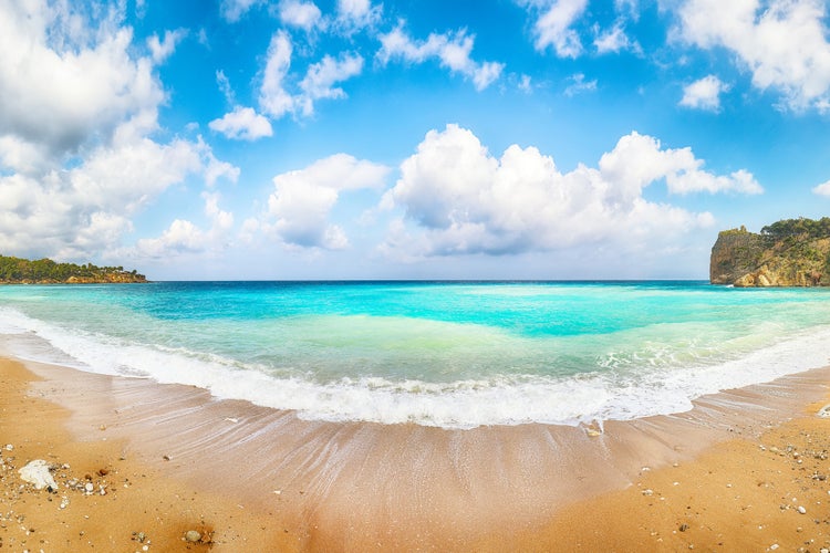 Photo of amazing seascape of Guidaloca Beach near Castellammare del Golfo. Popular travel destination.