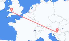 Flug frá Króatíu til Wales