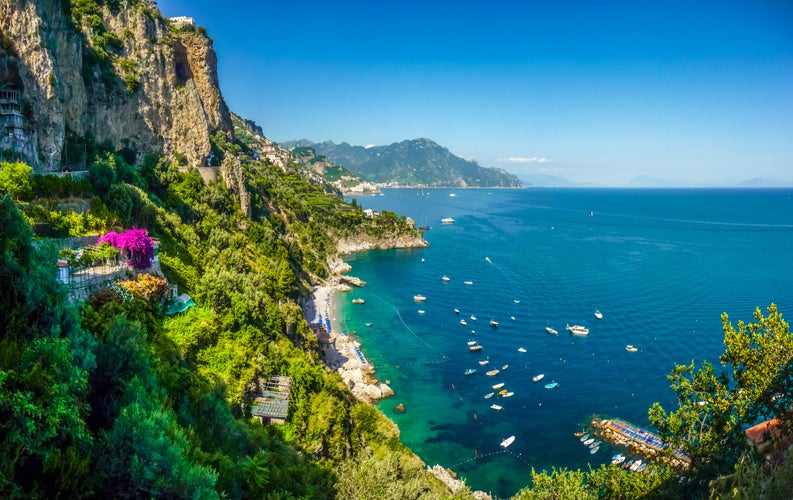 Scenic Amafi coast. Italian summer holidays. Campania, Italy