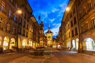 Panoramic view of historic Zurich city center with famous Fraumunster, Grossmunster and St. Peter and river Limmat at Lake Zurich on a sunny day with clouds in summer, Canton of Zurich, Switzerland