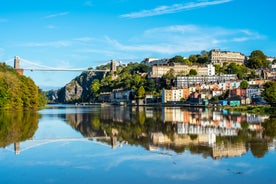 Photo of Clifton Suspension Bridge with Clifton and reflection, Bristol, United Kingdom.