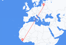 Monrovia to Vilnius