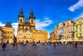 Photo of scenic summer view of the Old Town architecture with Elbe river embankment in Dresden, Saxony, Germany.