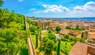 Photo of View on Peniscola from the top of Pope Luna's Castle , Valencia, Spain.