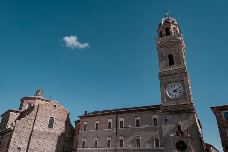 Photo of the historic downtown of Macerata city, Italy.