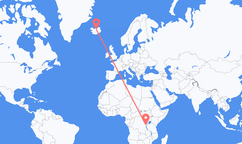 Flyrejser fra Bujumbura til Akureyri