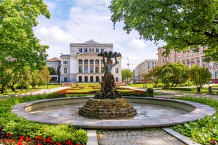 Photo of Lielvārde church, Latvia.