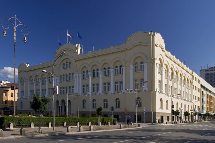 Town hall, city administration house in Banja Luka, Bosnia and Herzegovina