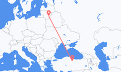 리투아니아 빌니우스에서 출발해 터키 토카트에게(으)로 가는 항공편