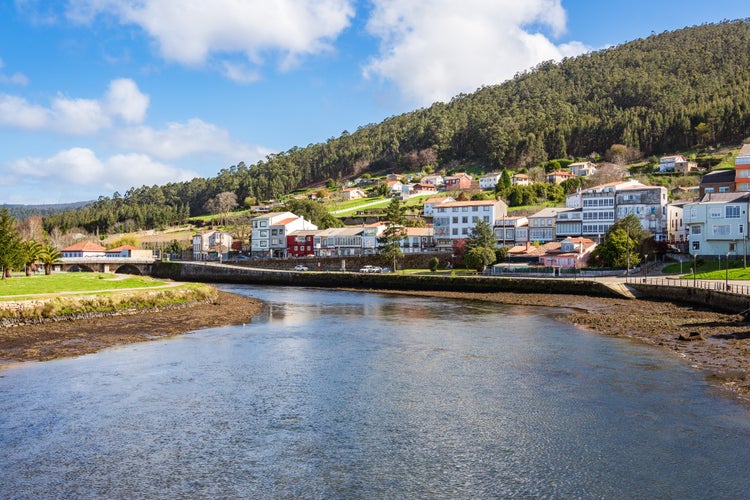 Scenic view of the Ría de Ferrol between Neda and Narón municipalities