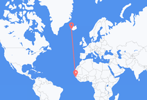 Bissau nach Reykjavík