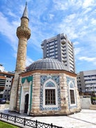 road landscape in the city. Turkey travel in summer. Highway view in beautiful city. Car driving on the road in city. Travel view in asian cities. Highway landscape in summer. Bursa, Turkey.