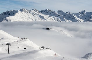 photo of a winter village over Lech Am Arlberg, Austria.