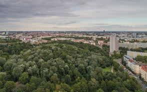 Berlin cityscape with Berlin cathedral and Television tower, Germany.