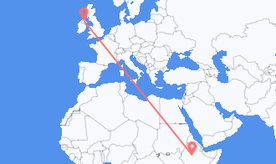 Flights from Ethiopia to Northern Ireland