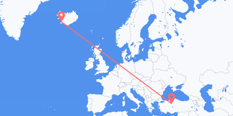 Flights from Iceland to Turkey