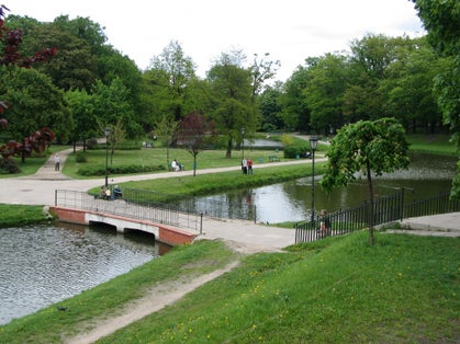 Stawy w Parku Helenów w Łodzi,Poland.