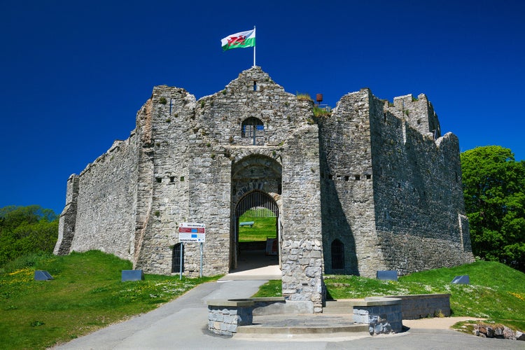 Photo of Oystermouth Castle, Mumbles, Swansea, Wales, U.K.