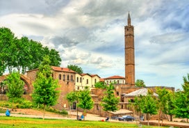 Photo of the skyline of Sanliurfa as viewed from the castle, Turkey.