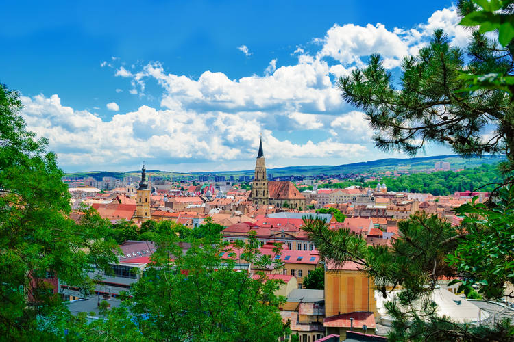 photo of view of Cluj Napoca, Romania.